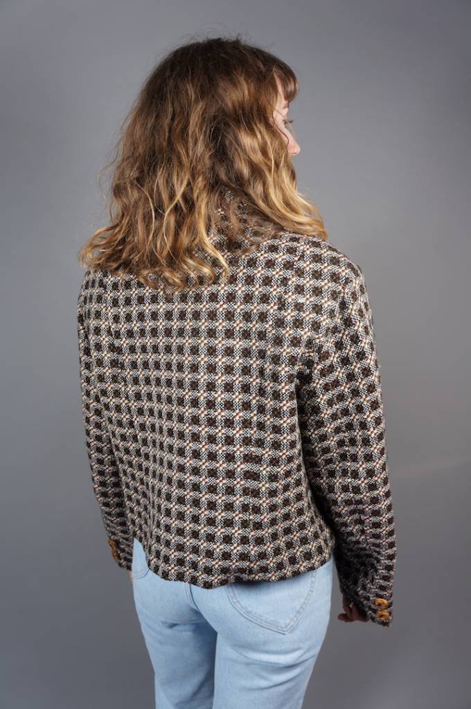 80er Doppelreihige Tweedjacke Tammy