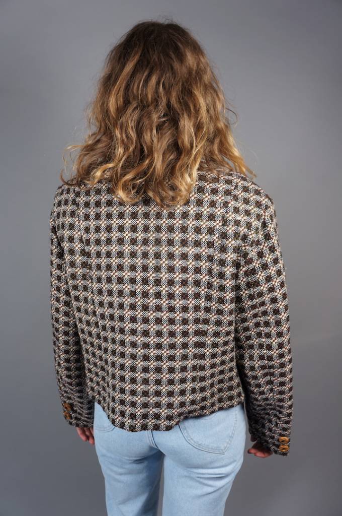 80er Doppelreihige Tweedjacke Tammy