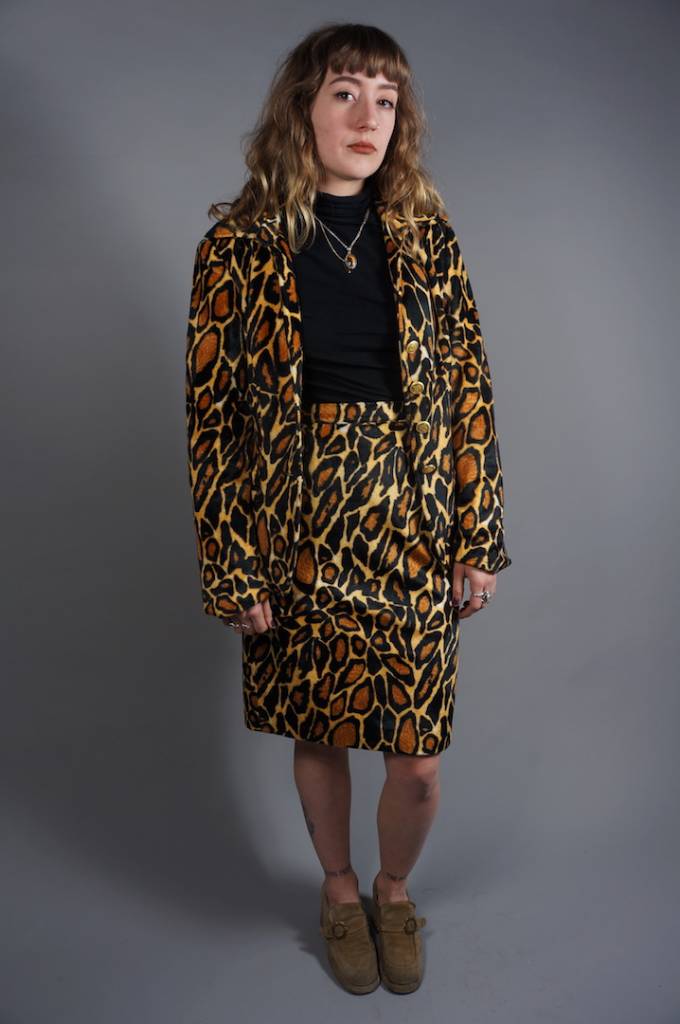 90s Leopard Printed Co-Ord Set