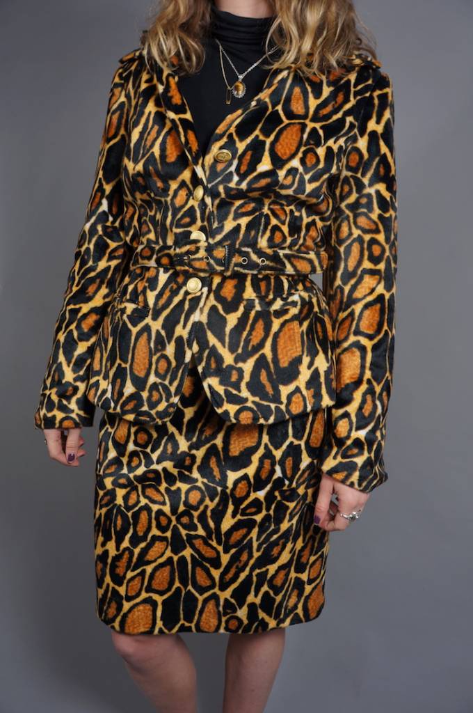 90s Leopard Printed Co-Ord Set