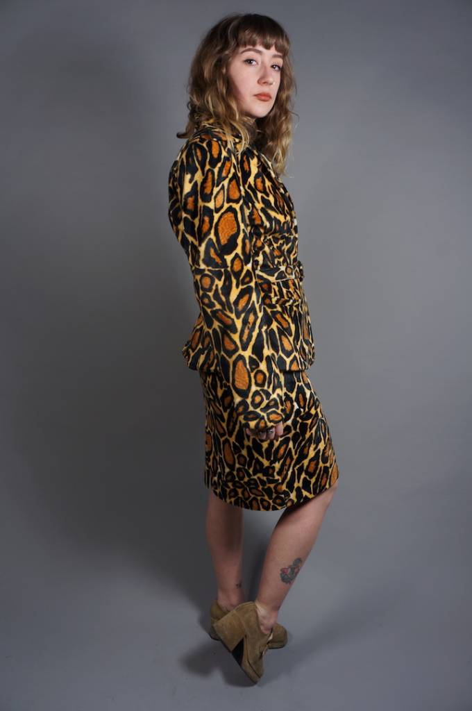 90s Leopard Printed Co-Ord Set