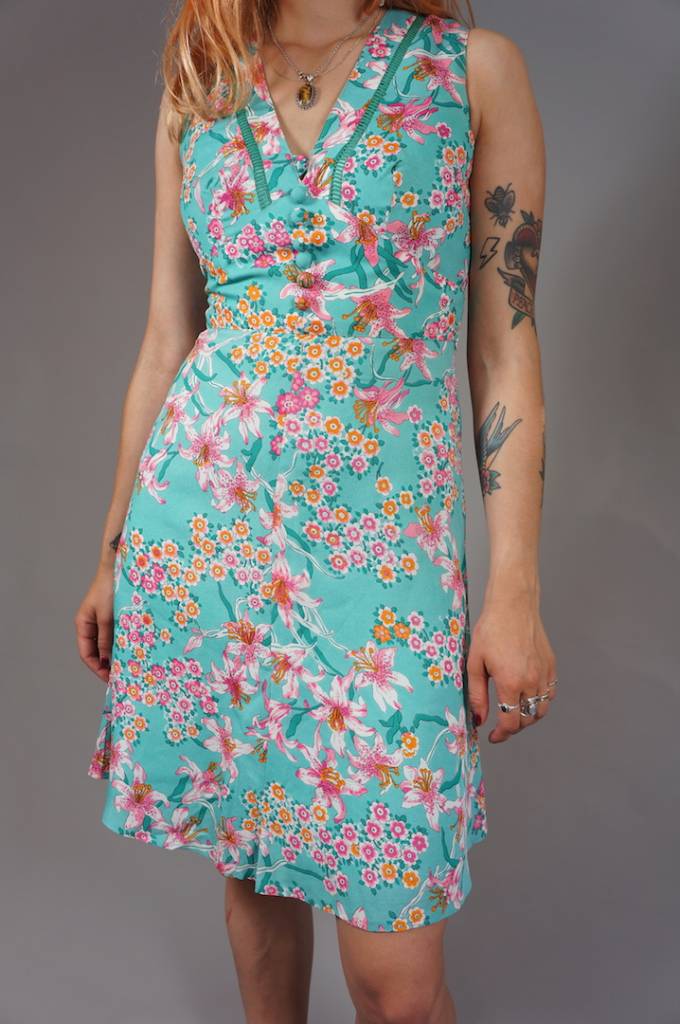 Betty Barclay Midi Blumen Print 60er Kleid