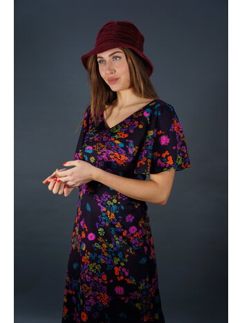 70er Maxikleid Purple Haze