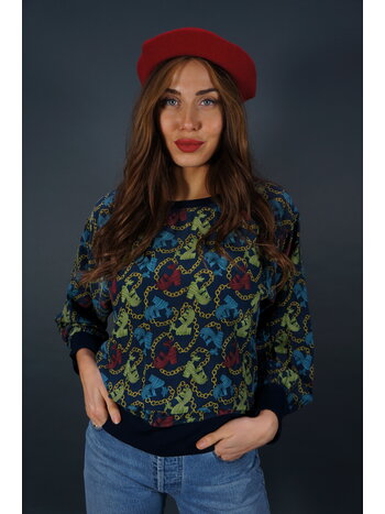 Salvatore Ferragamo Silk Blouse Chains