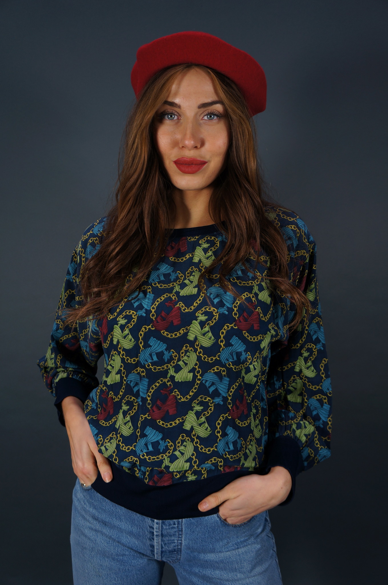 Salvatore Ferragamo Silk Blouse Chains
