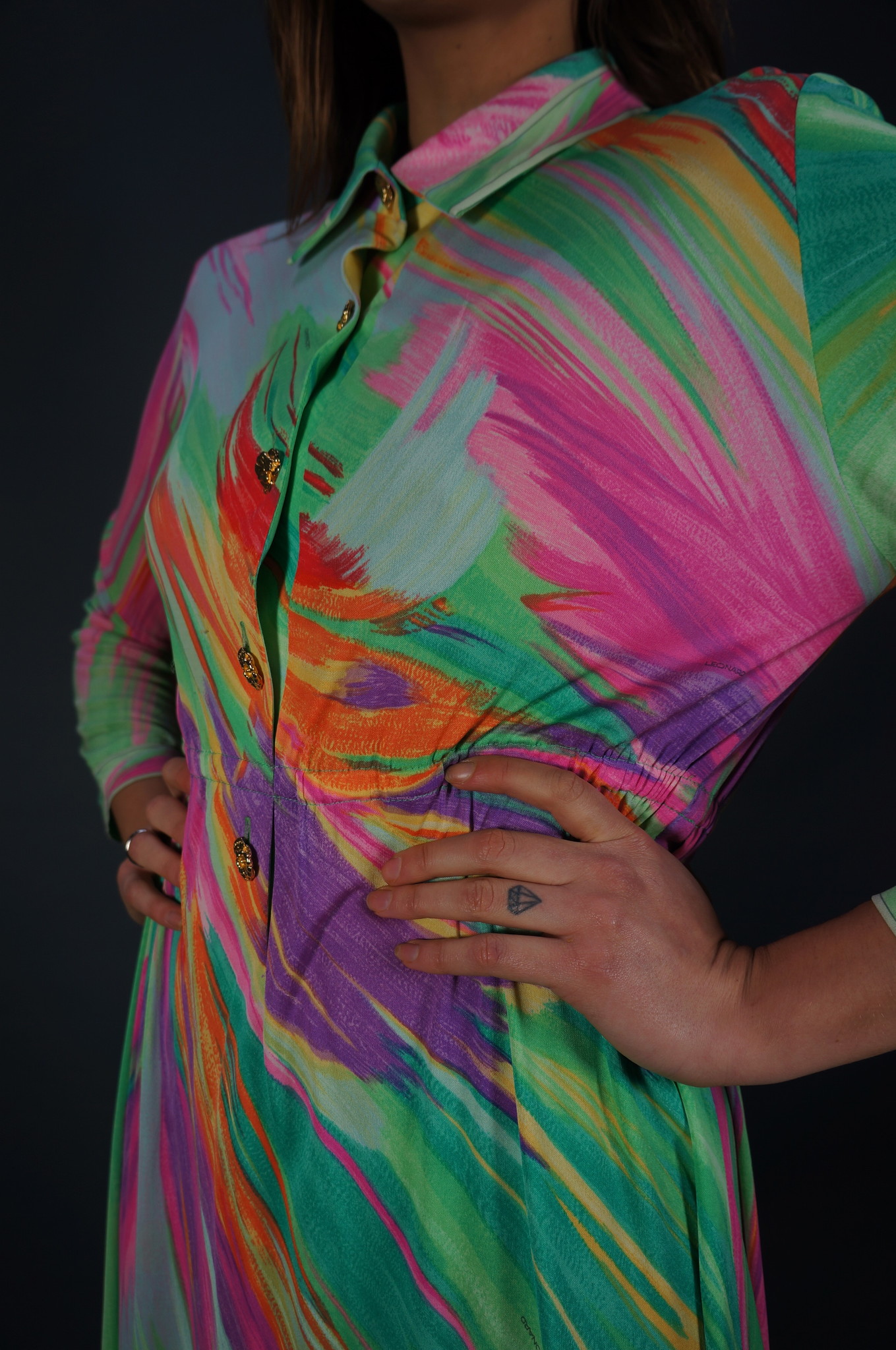 Leonard Paris Silk Signature Dress