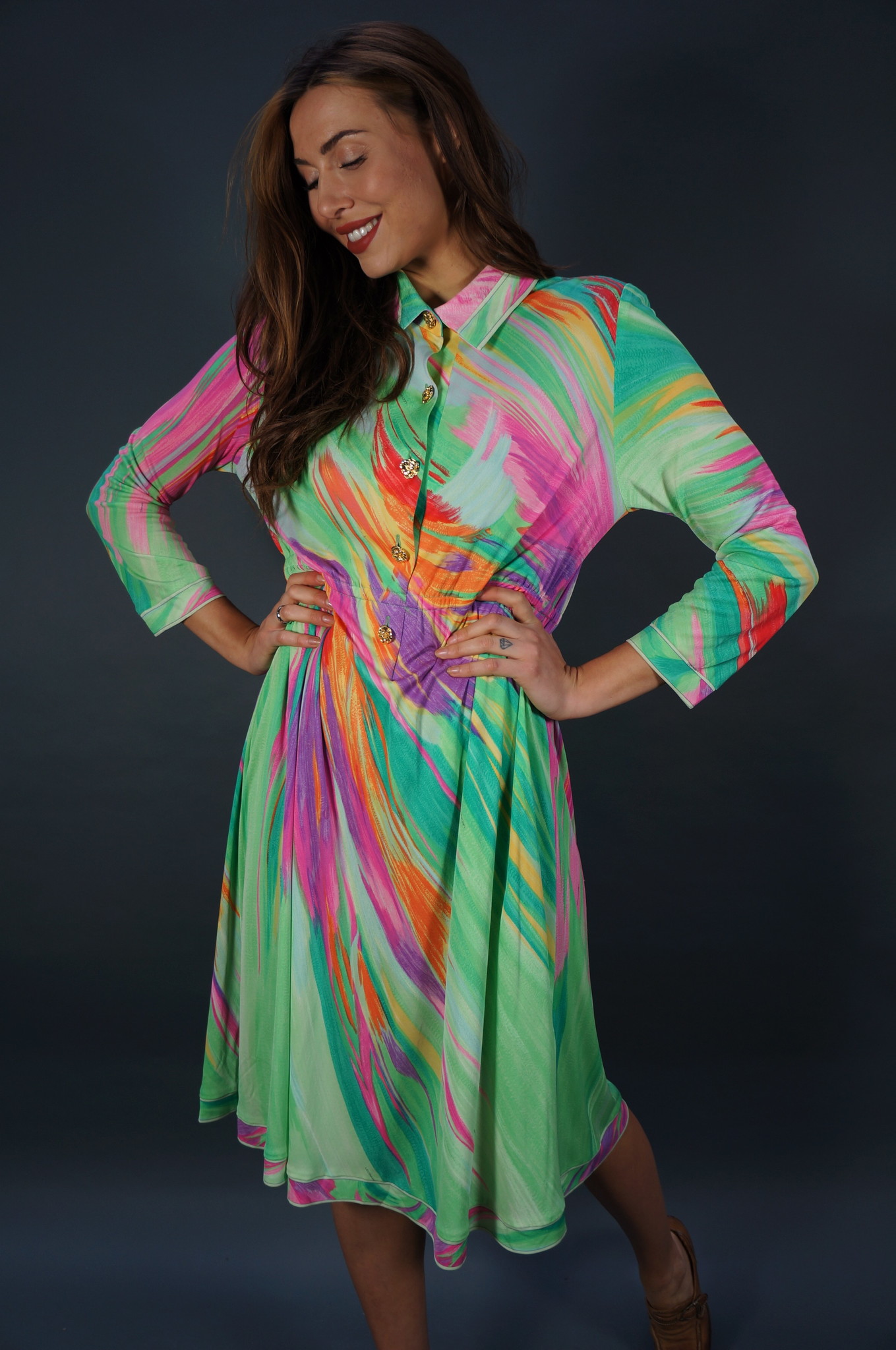 Leonard Paris Silk Signature Dress