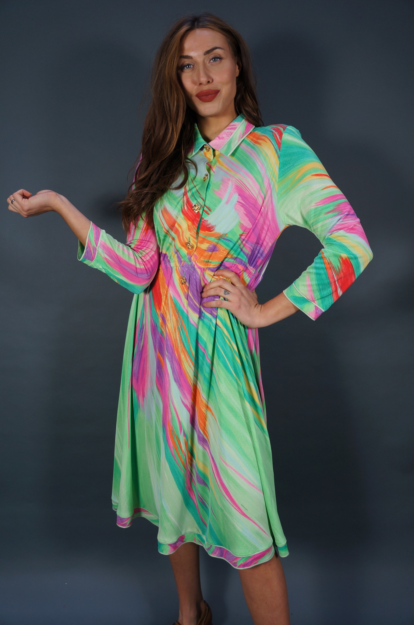 Leonard Paris Silk Signature Dress
