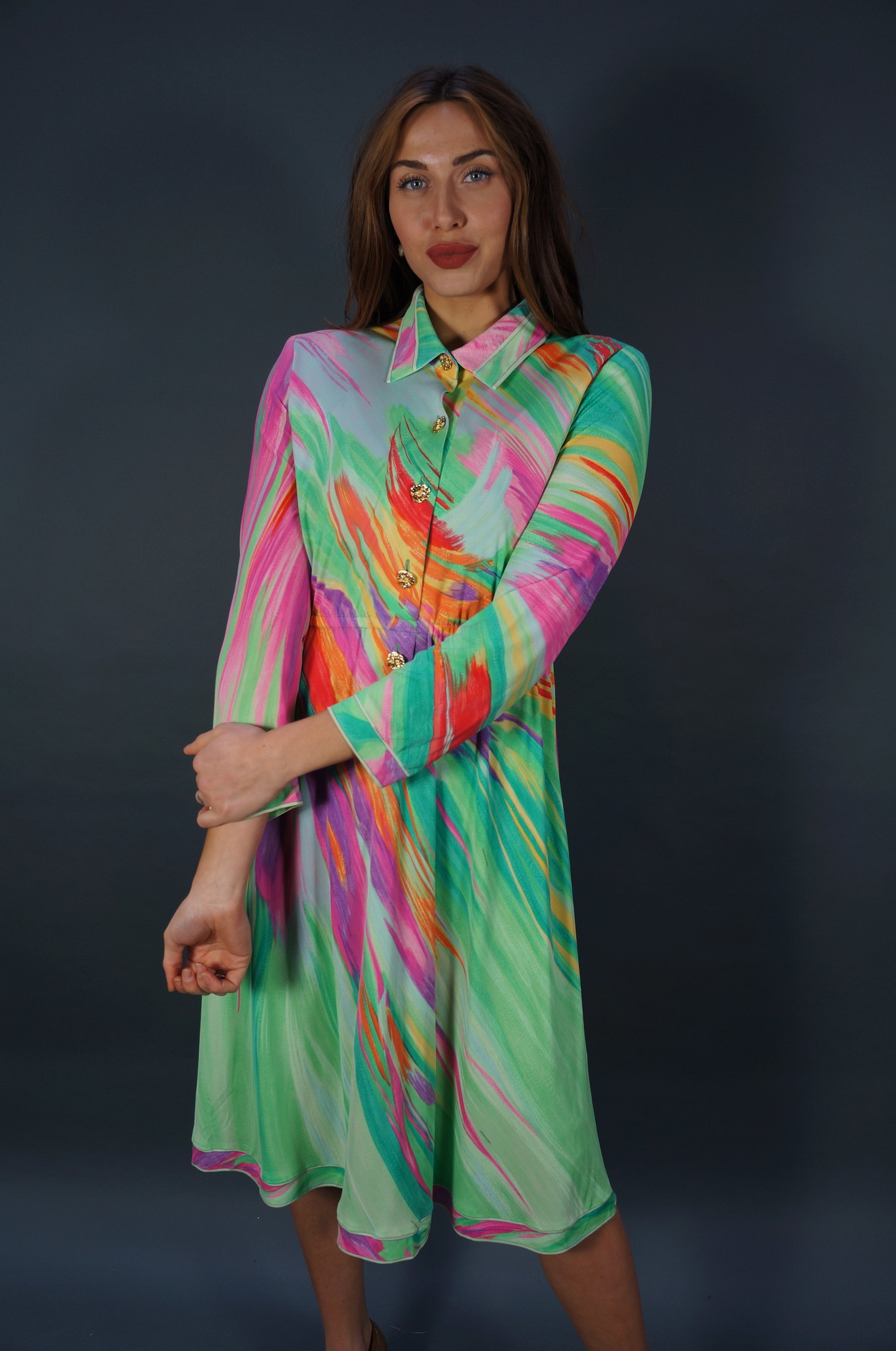 Leonard Paris Silk Signature Dress