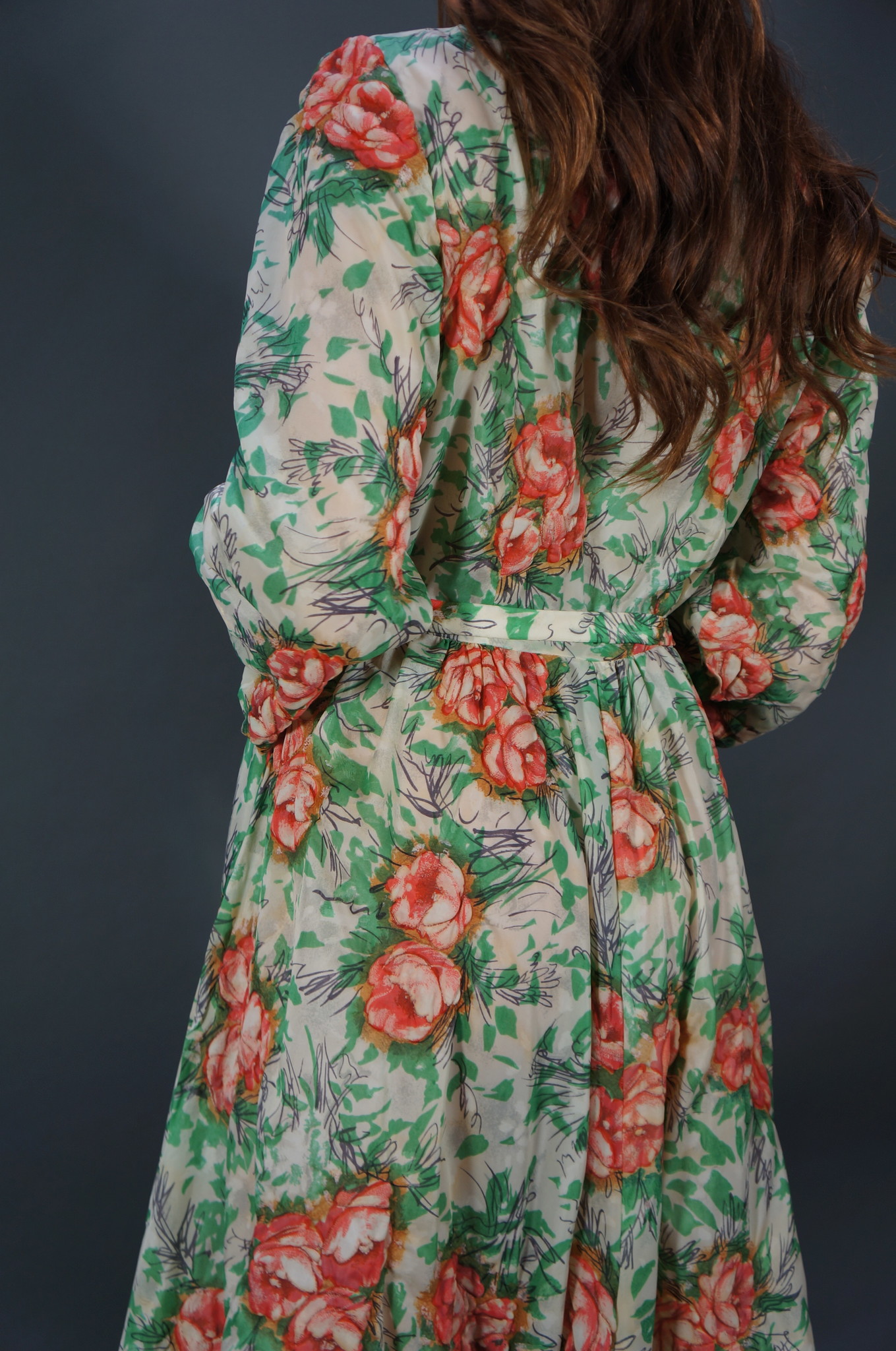 50s Flower Maxi Dress