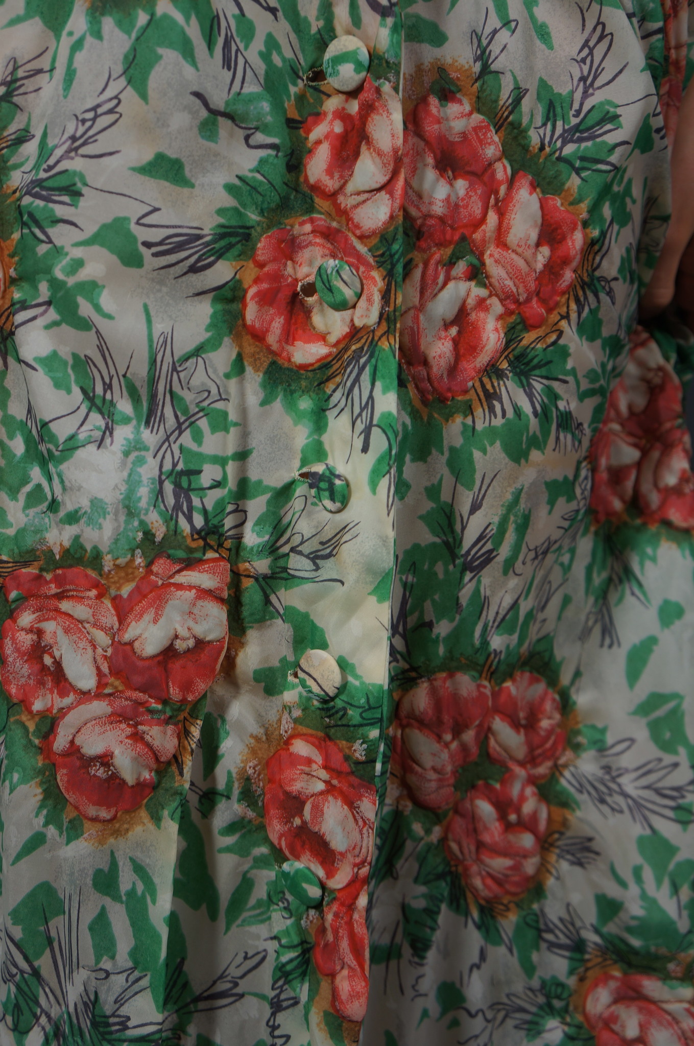 50s Flower Maxi Dress