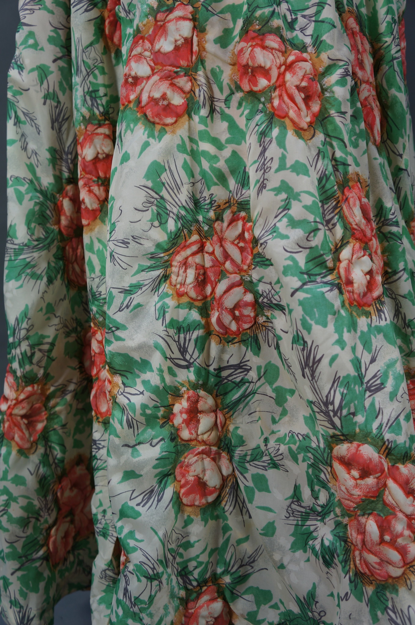 50s Flower Maxi Dress