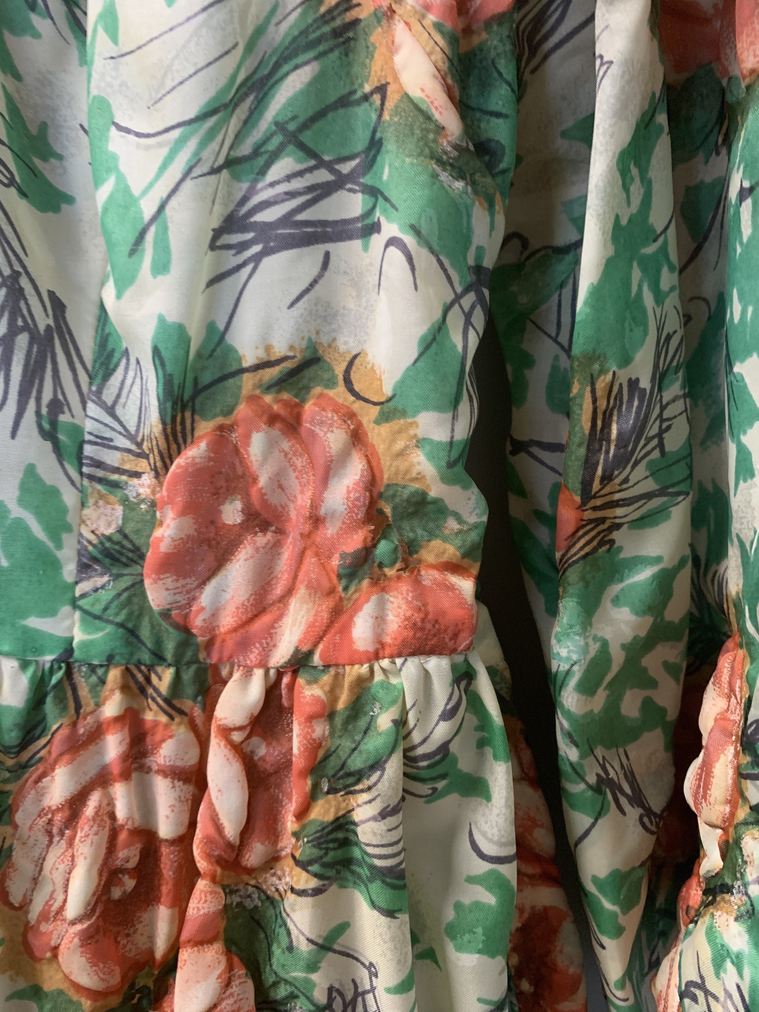 50s Flower Maxi Dress