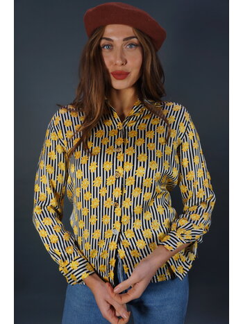 Escada Sunflower Silk Blouse
