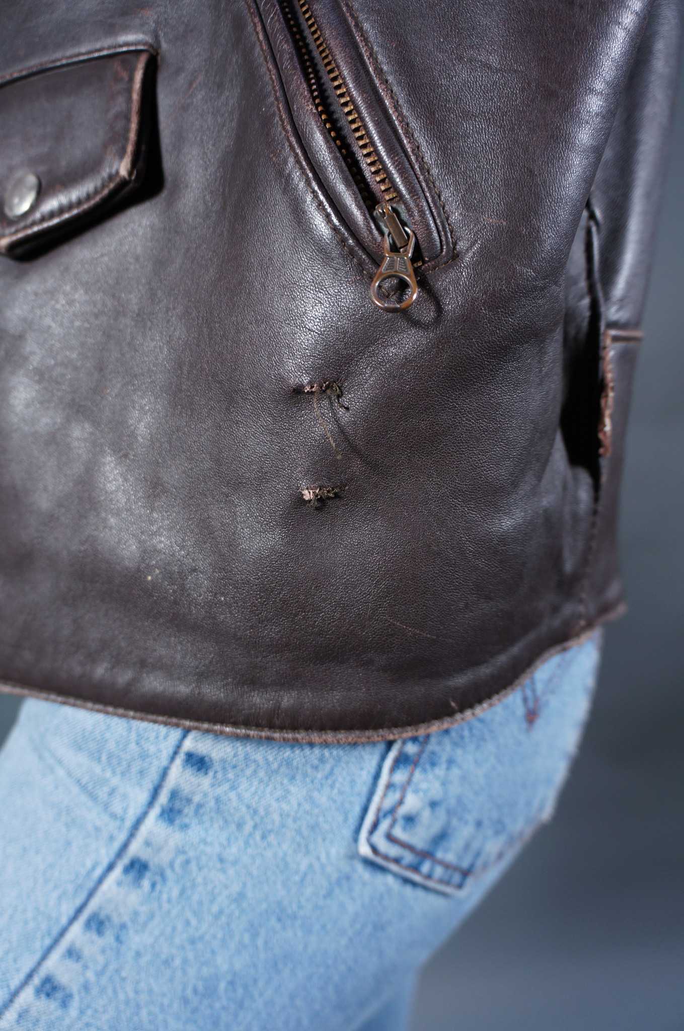 Leather Biker Jacket Growl