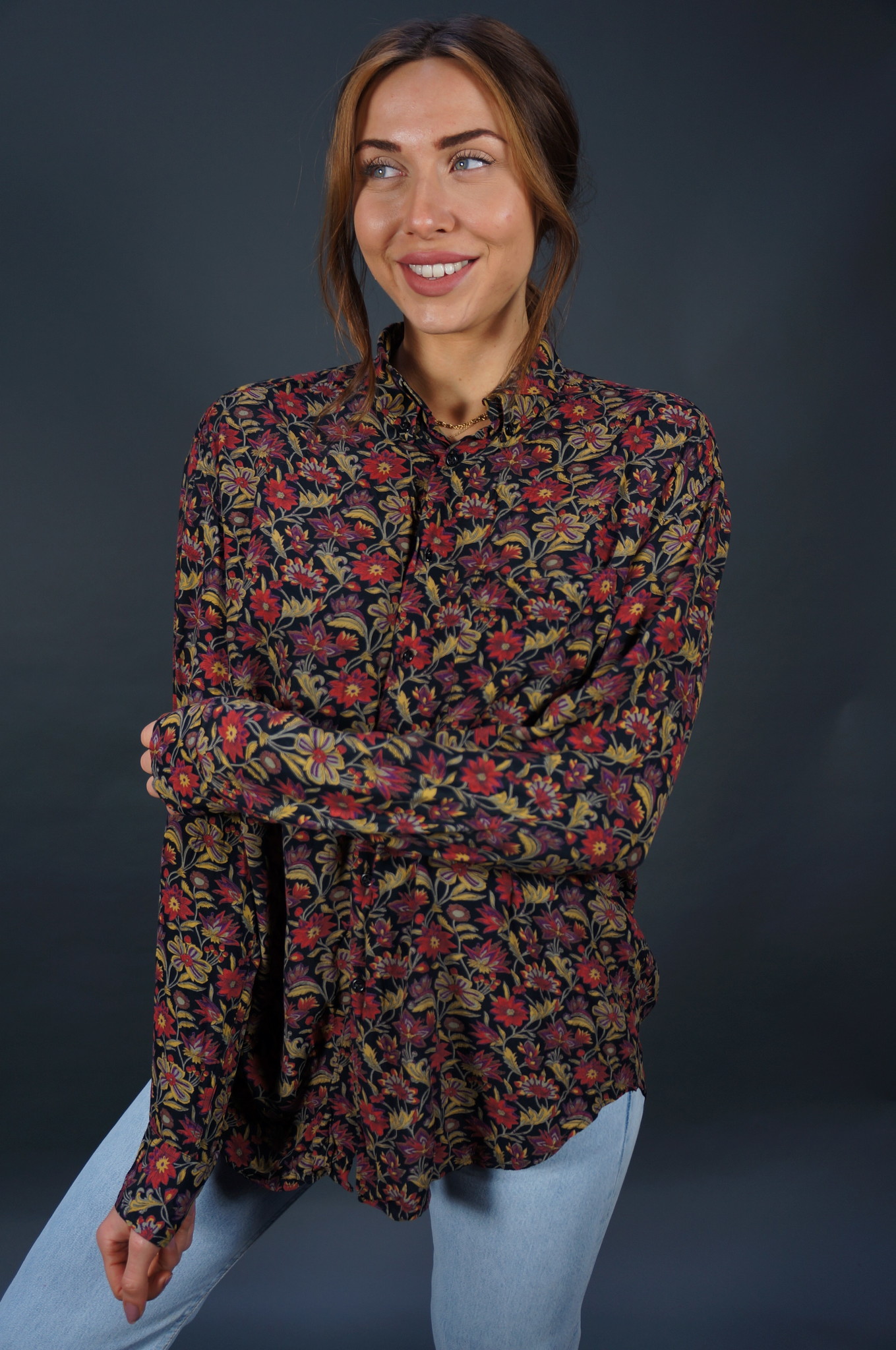 Cacharel Bluse mit Blumenmuster