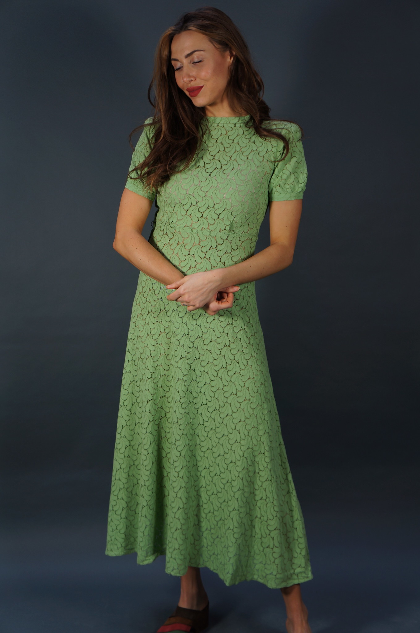 50er Lace Maxikleid