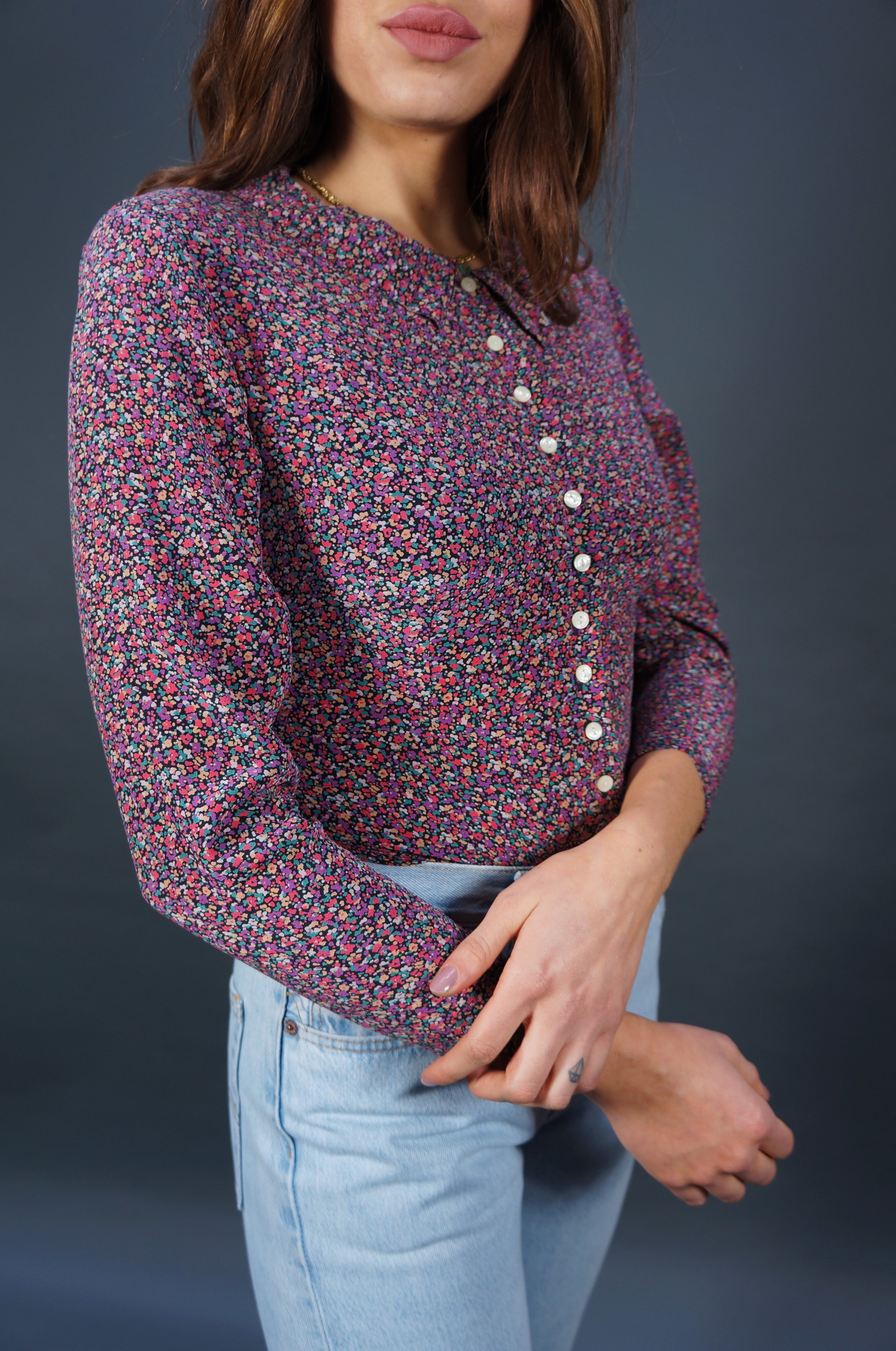 Cacharel Silk Garden Blouse