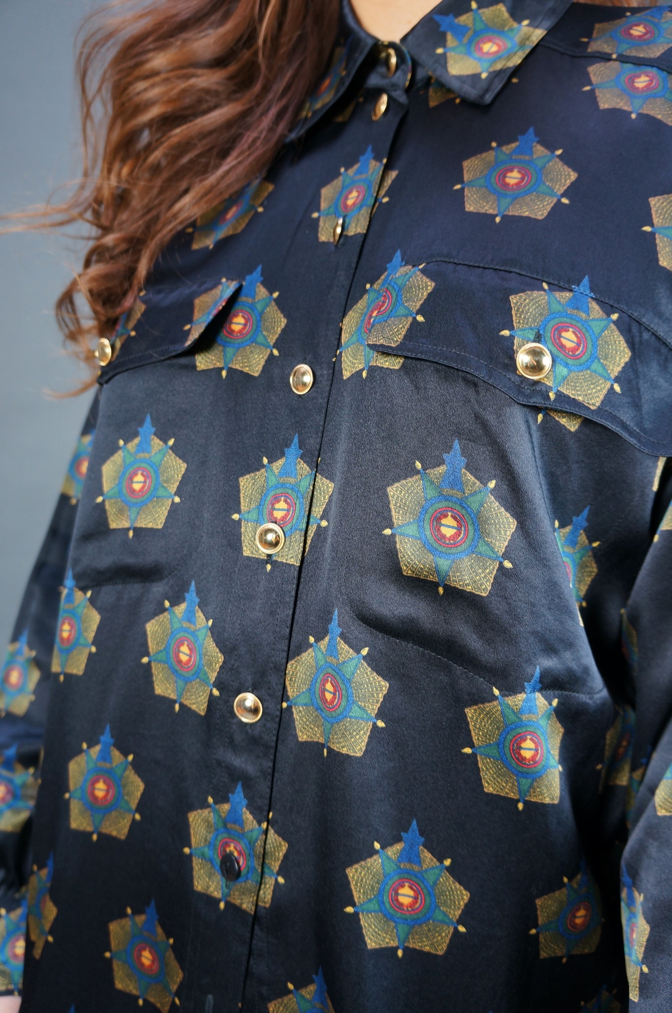 Escada Seidenbluse — Schwarz