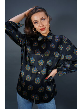 Escada Seidenbluse — Schwarz