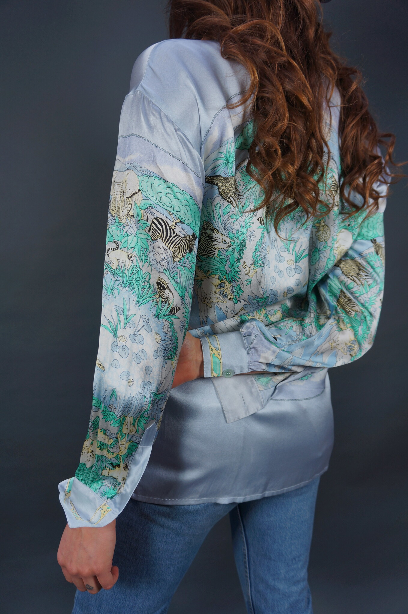 Escada Silk Blouse Animal World