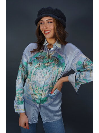 Escada Silk Blouse Animal World