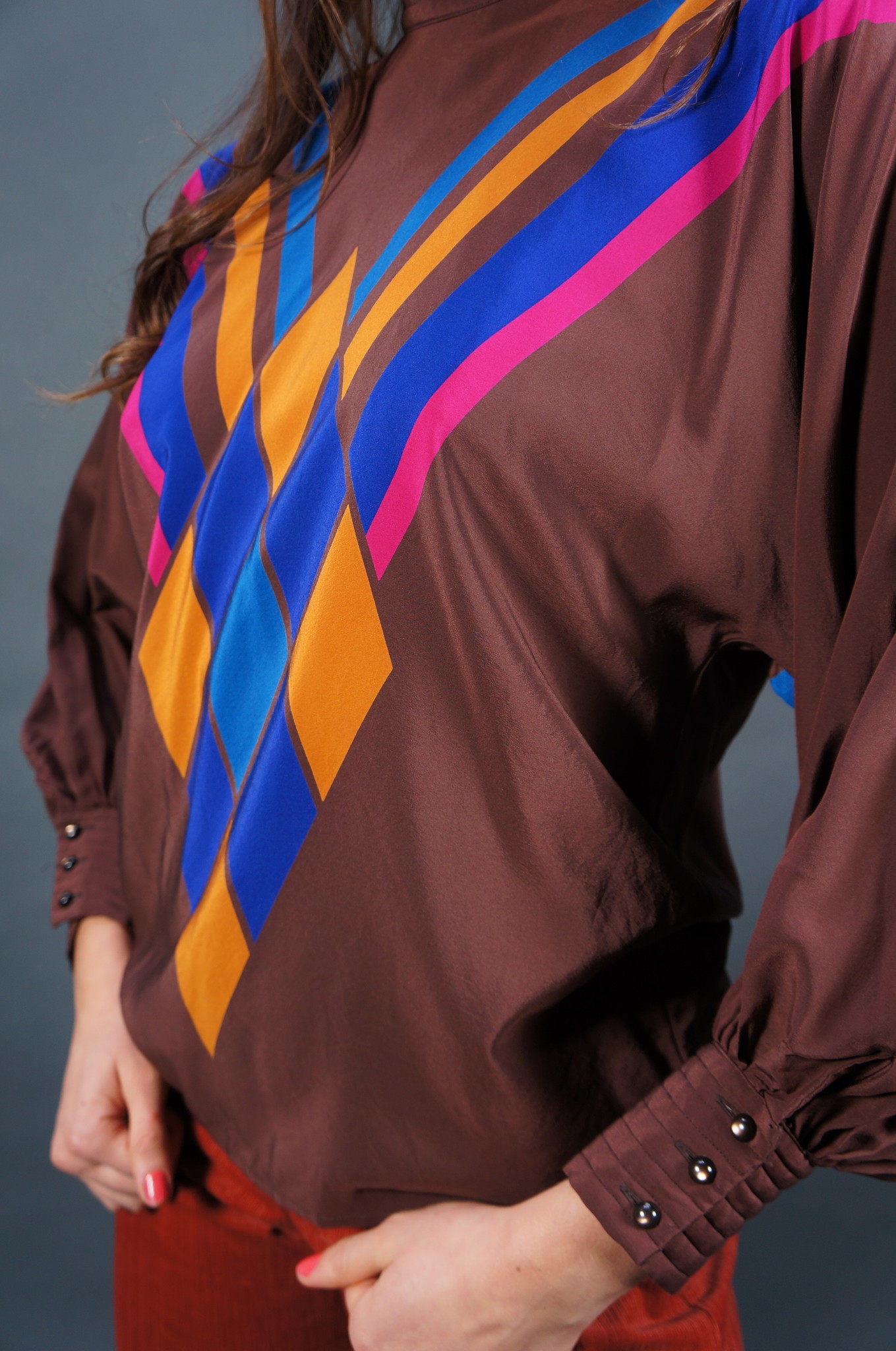 Escada Geographic Blouse Silk