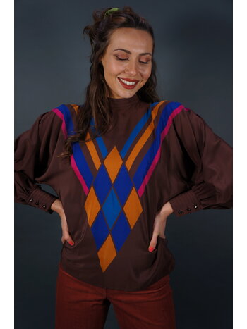 Escada Geographic Blouse Silk