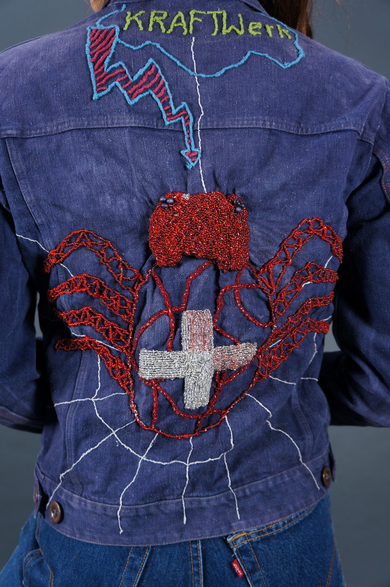 Kraftwerk Spider Beaded Jeans Jacket