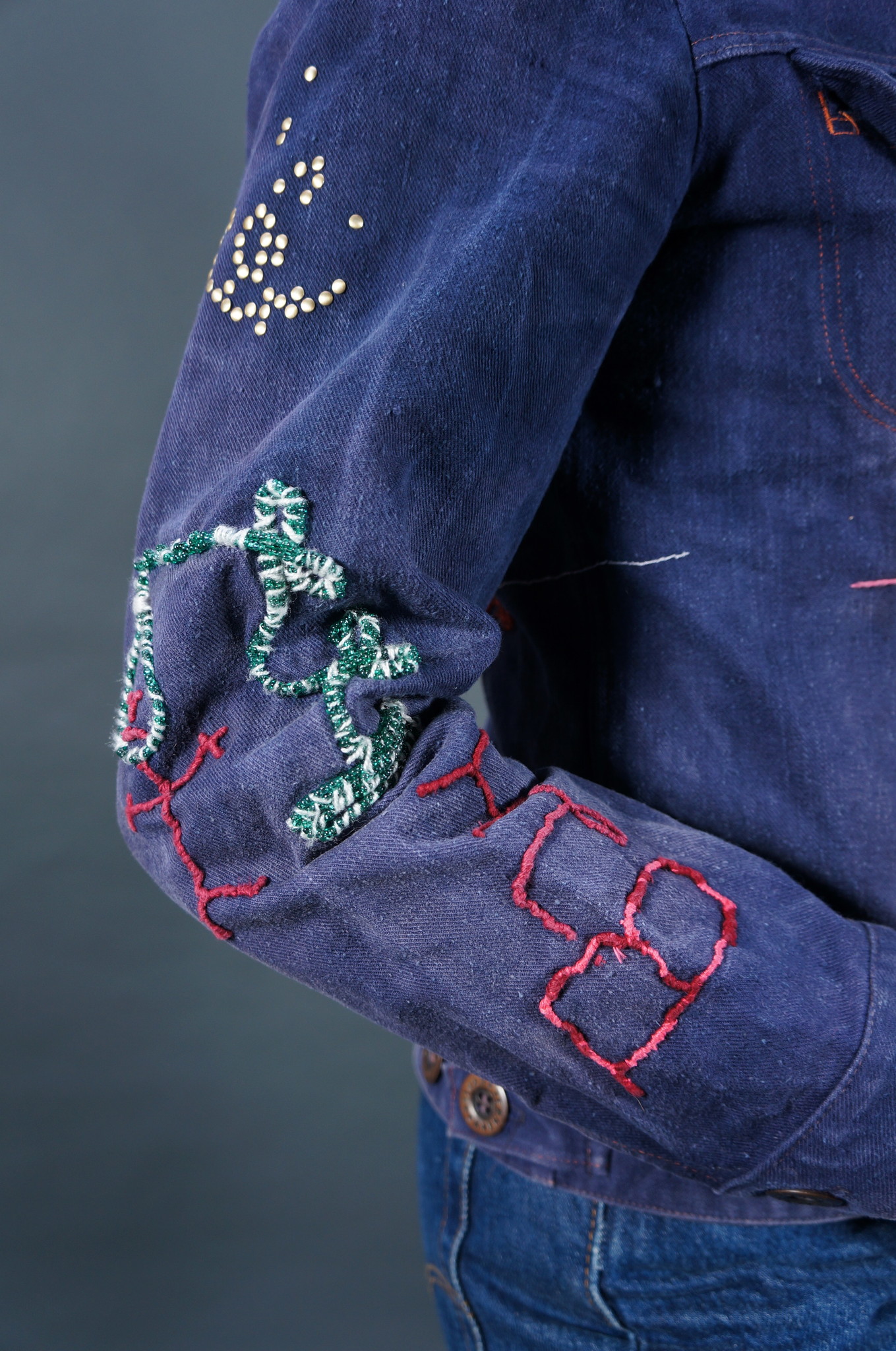 Kraftwerk Spider Beaded Jeans Jacket