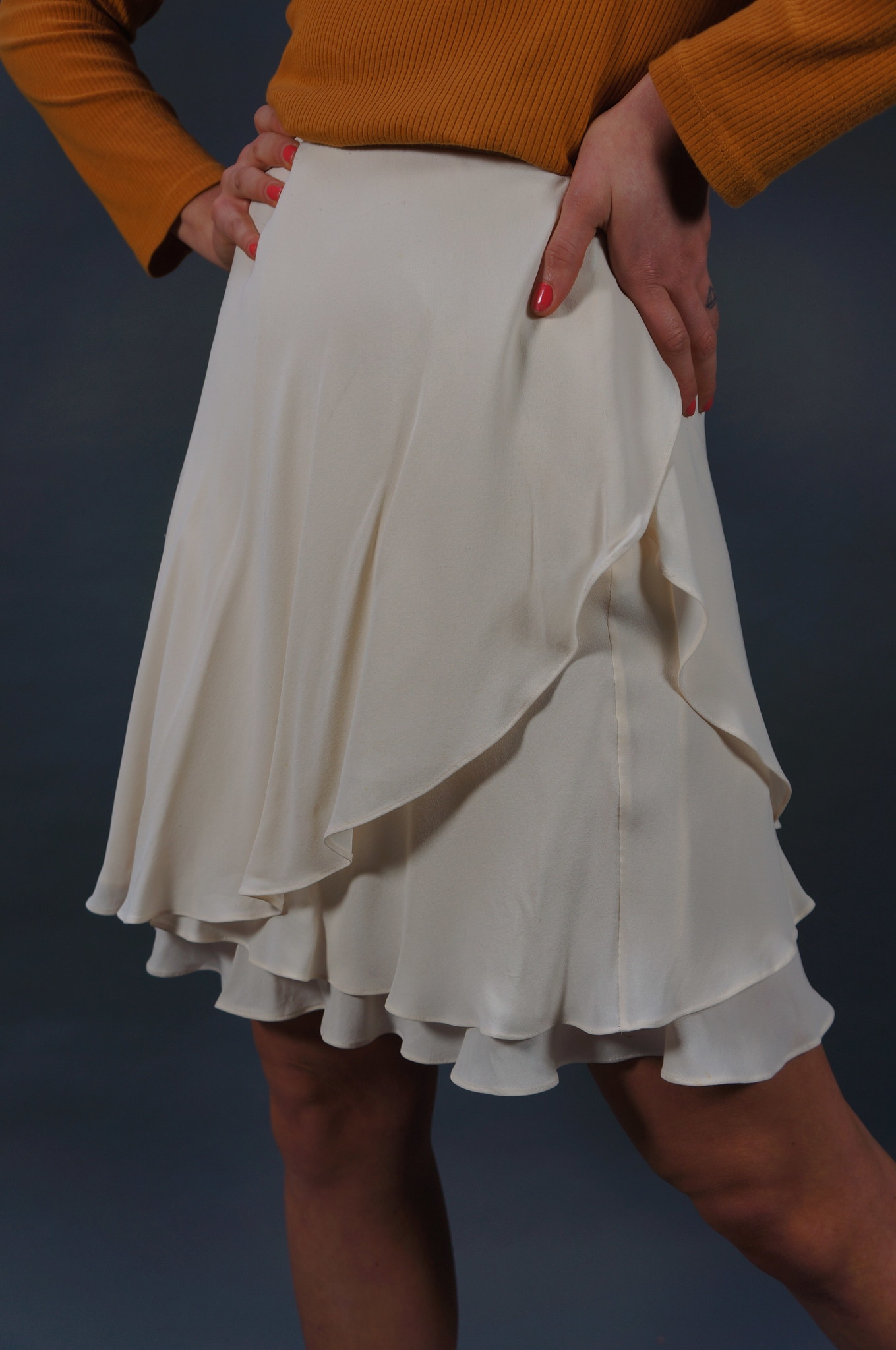 Escada Silk Ruffle Skirt