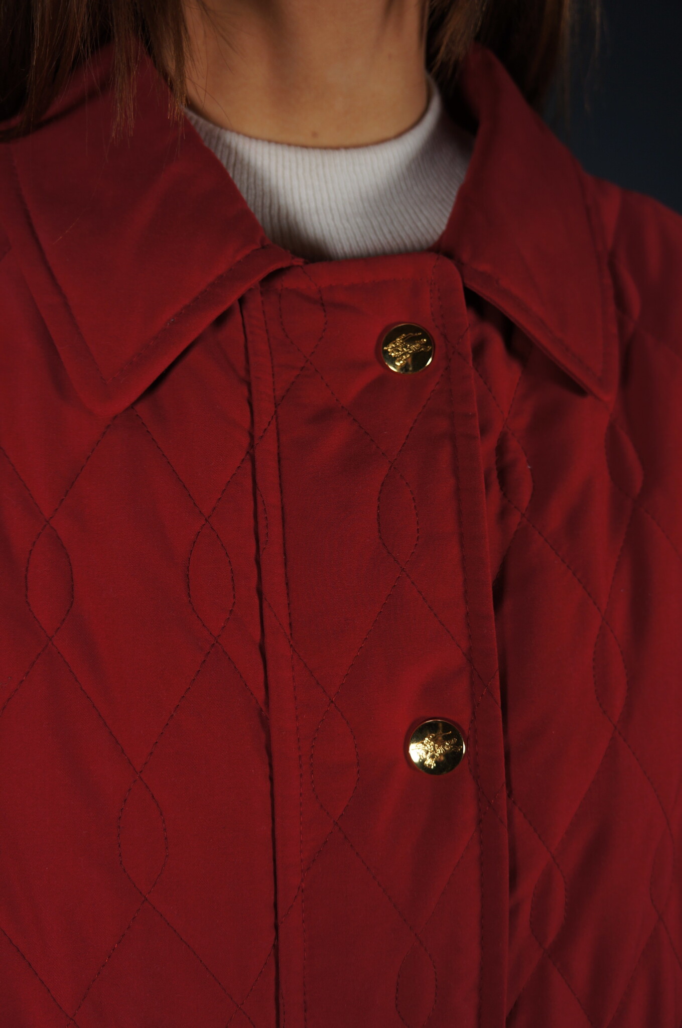Burberry Coat — Red