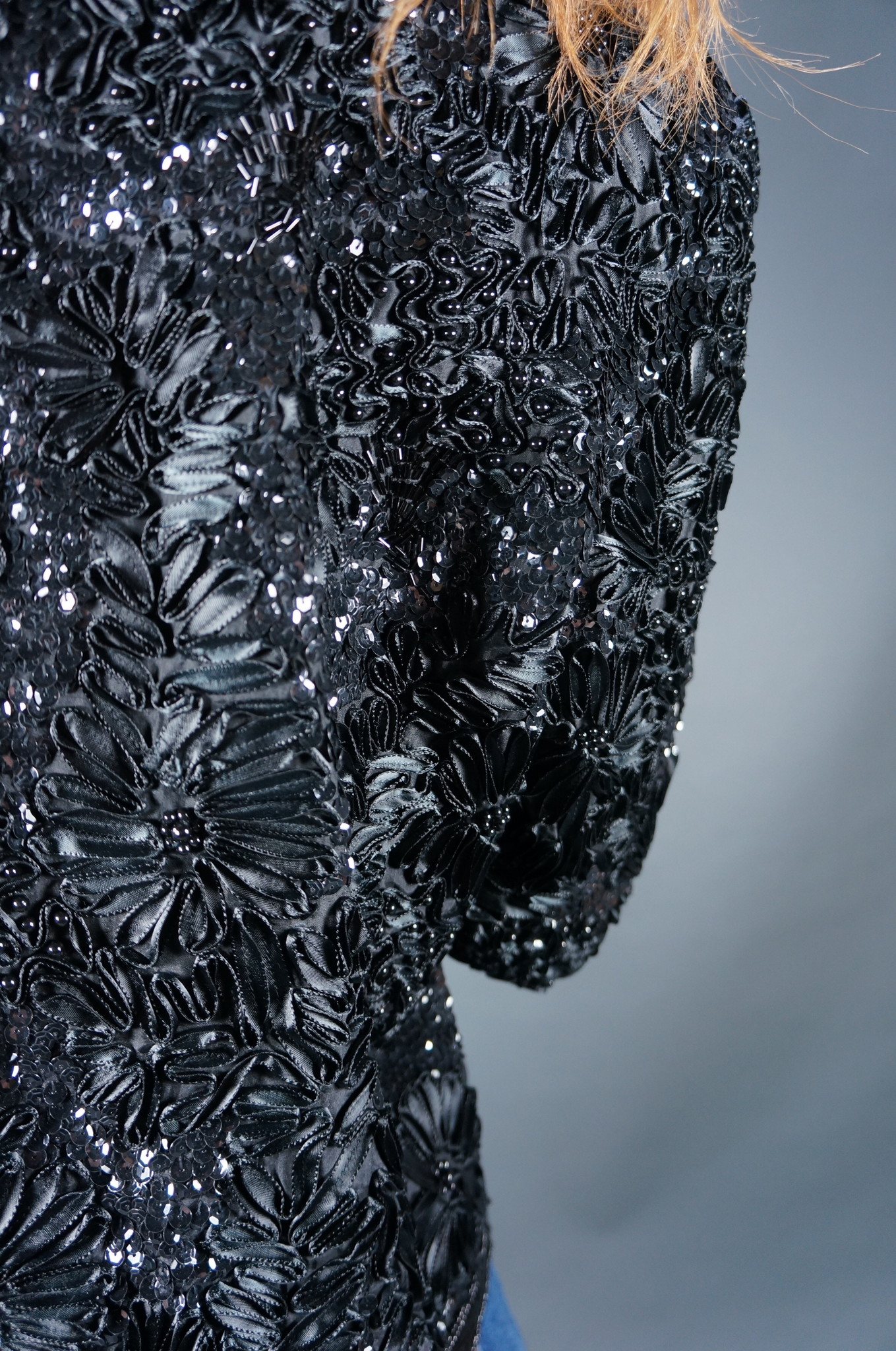Seide Blumen Sequin Jacke