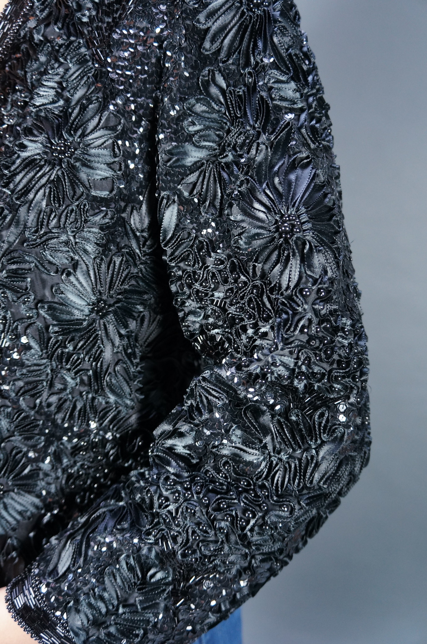 Seide Blumen Sequin Jacke