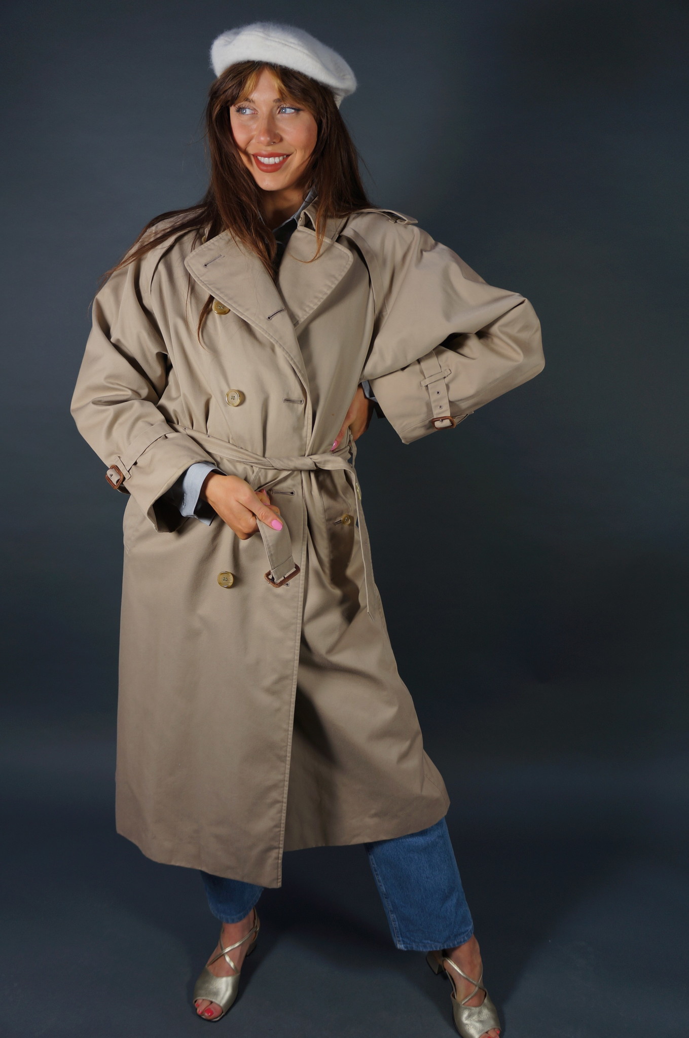 Burberry Beige Trench Coat — L / 117 cm