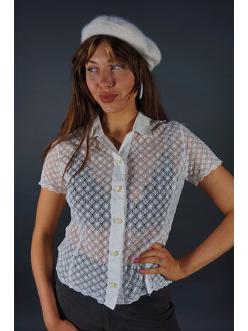 Escada Cotton Flower Blouse
