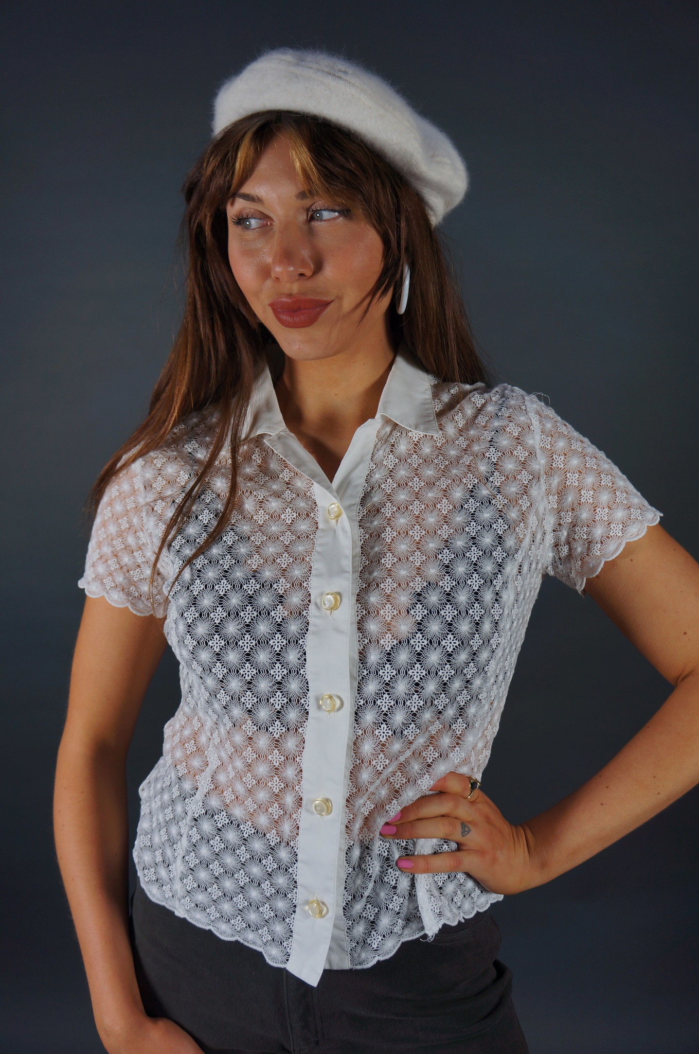 Escada Cotton Flower Blouse