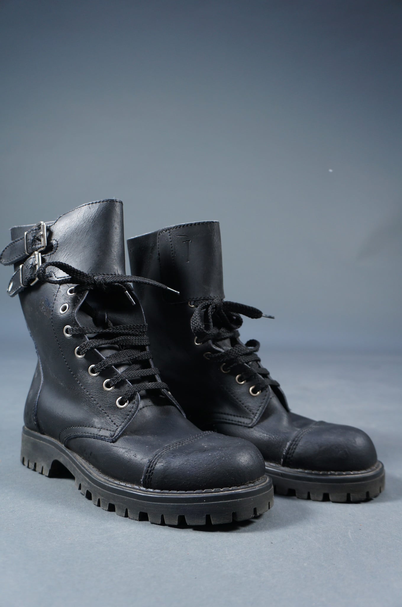 90er Leder Army-Stiefel