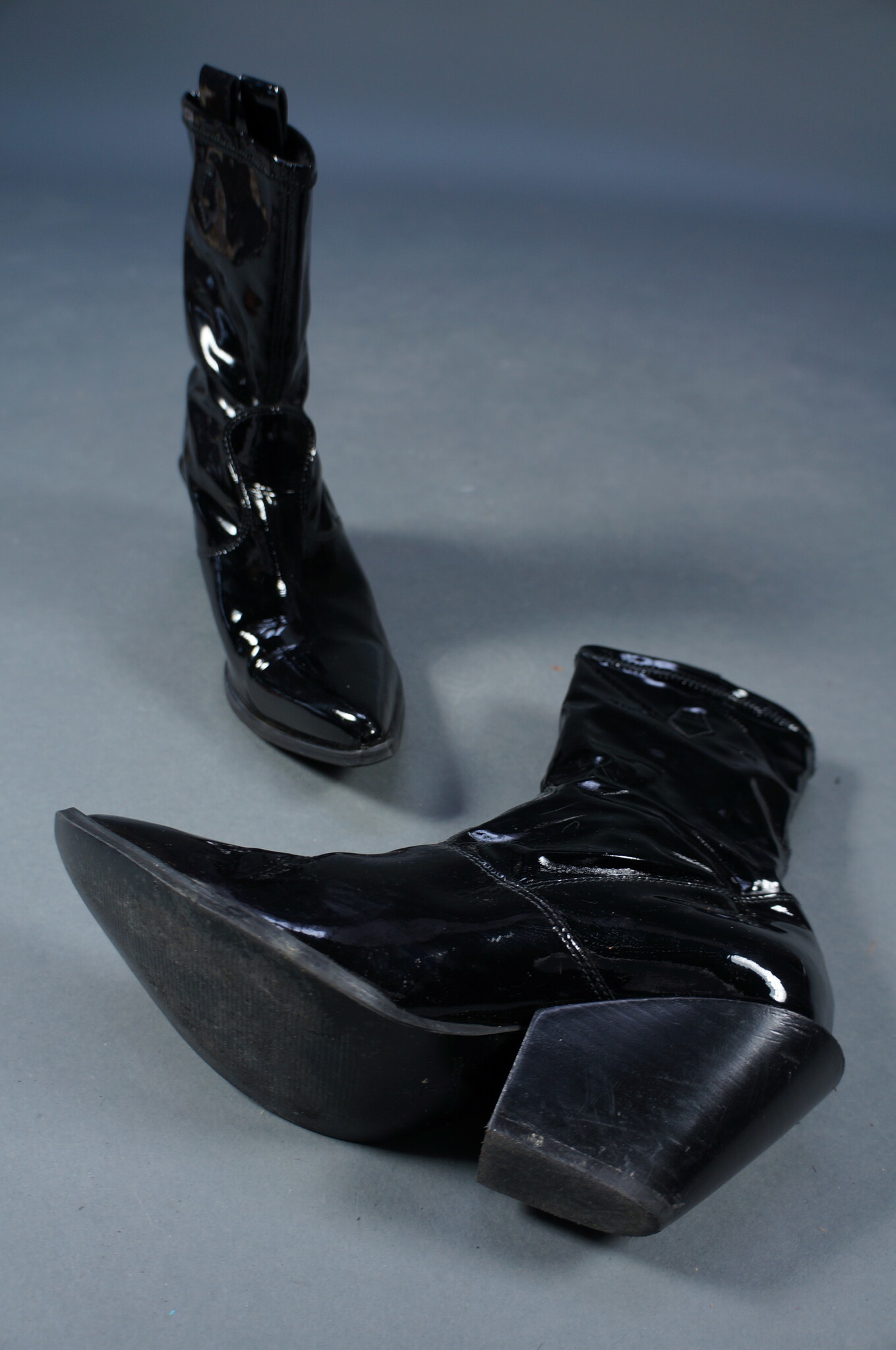 90er Vinyl-Cowboystiefel
