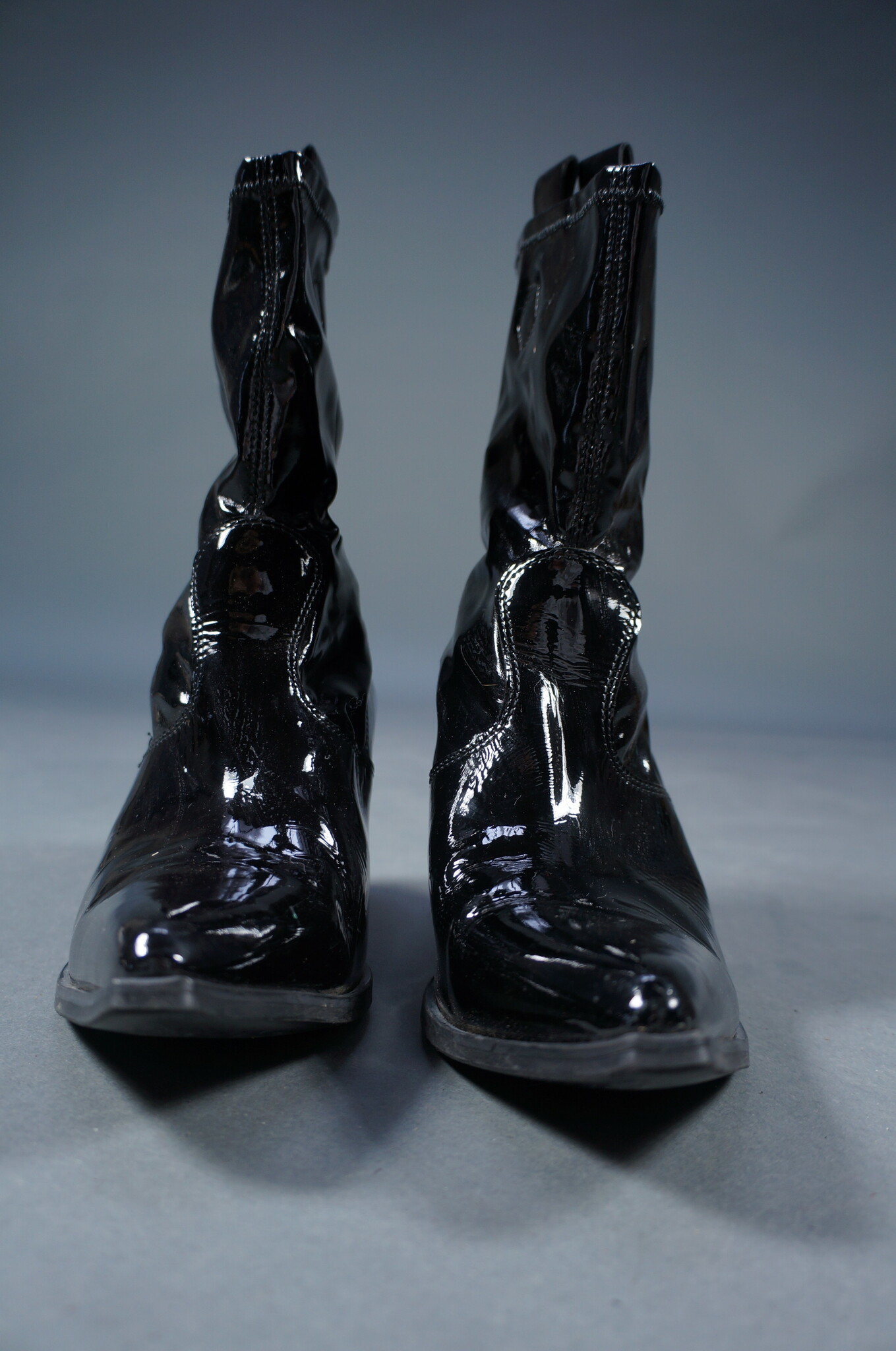 90er Vinyl-Cowboystiefel