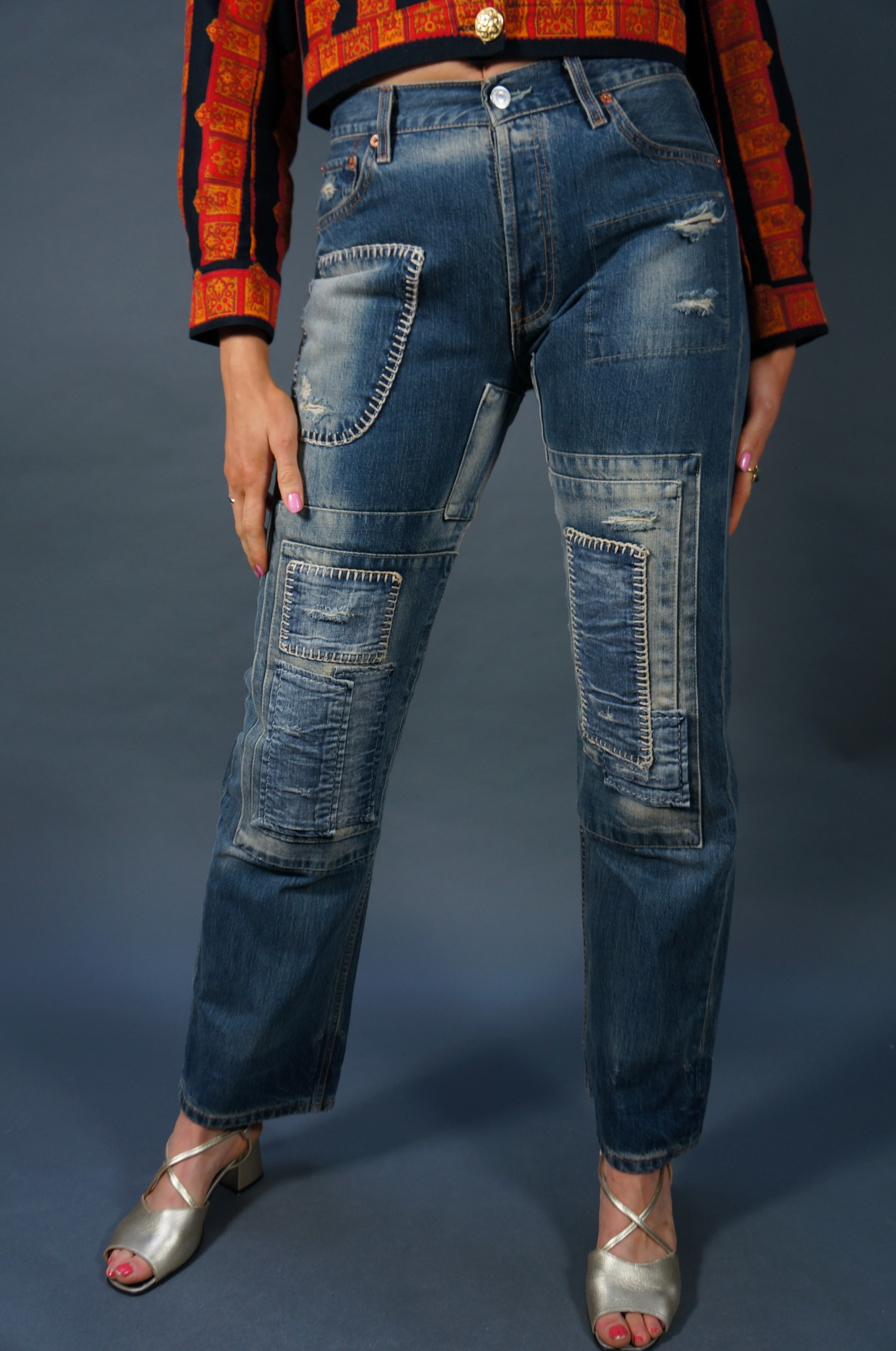 Levi's 501 Original Copper Rivet Patch Jeans