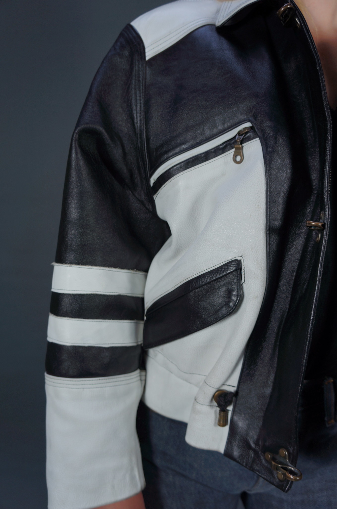Oriental Leather Cafe Racer Jacket