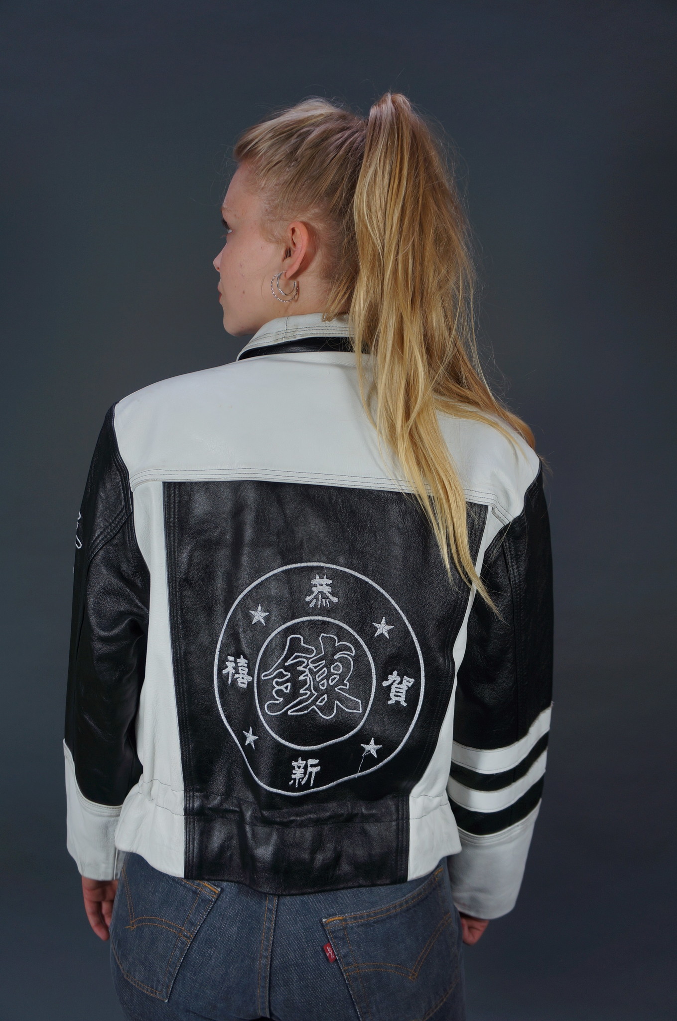 Oriental Leather Cafe Racer Jacket