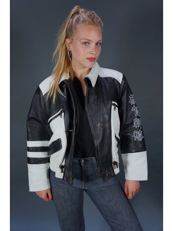 Authentic Angel Oriental Cafe-Racer-Lederjacke