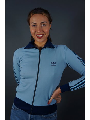 70er Adidas Blau Trainingsjacke — S/M