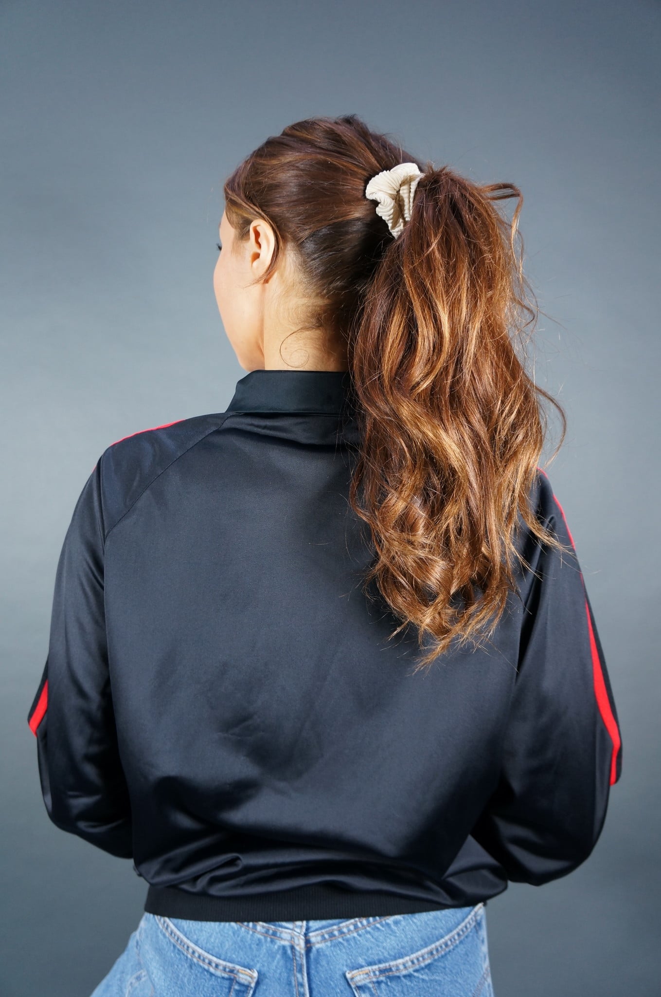 70er Adidas Trainingsjacke — Schwarz / Rot