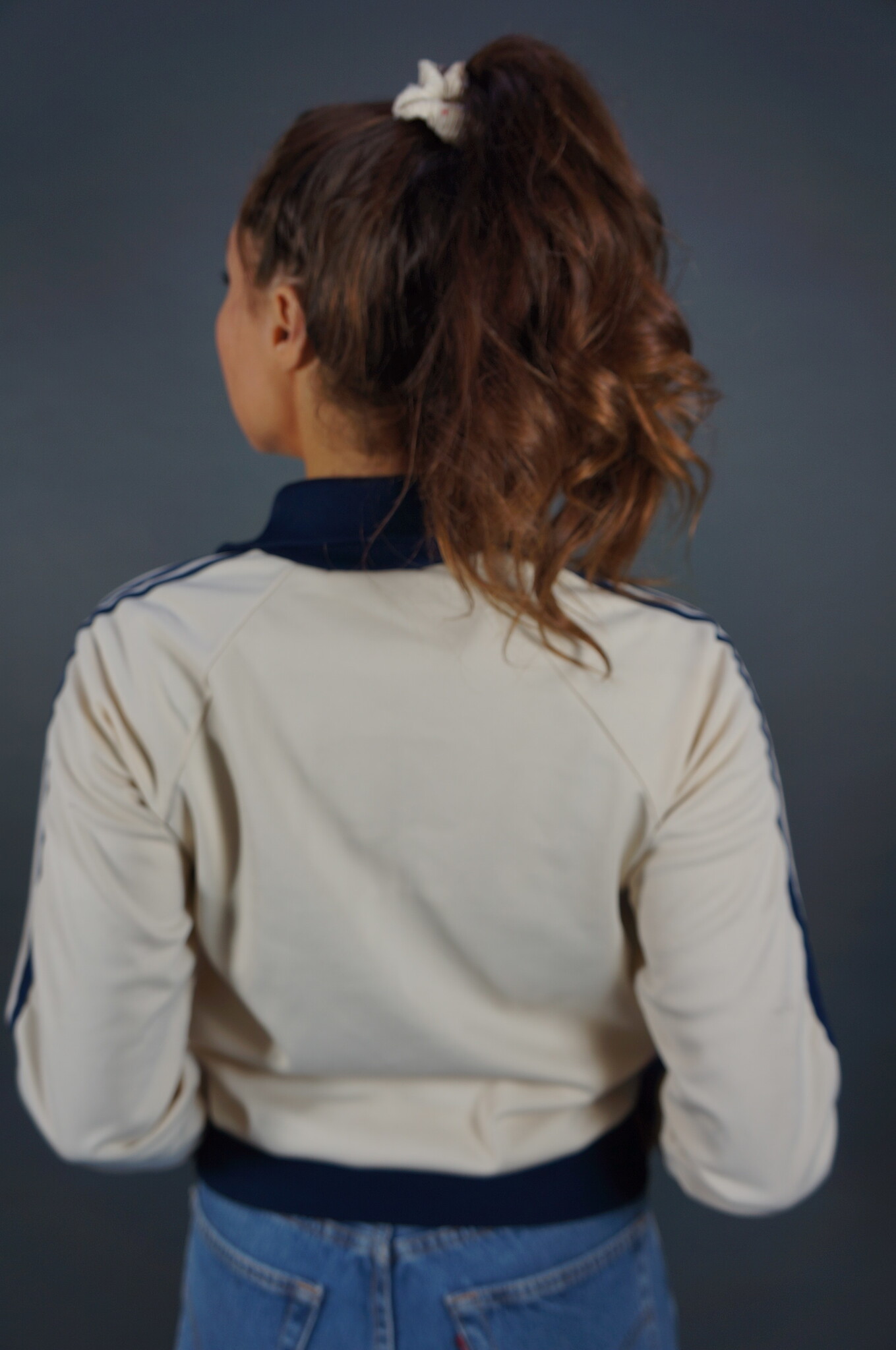 70er Adidas Trainingsjacke — Off-Weiß (Gelbstich)