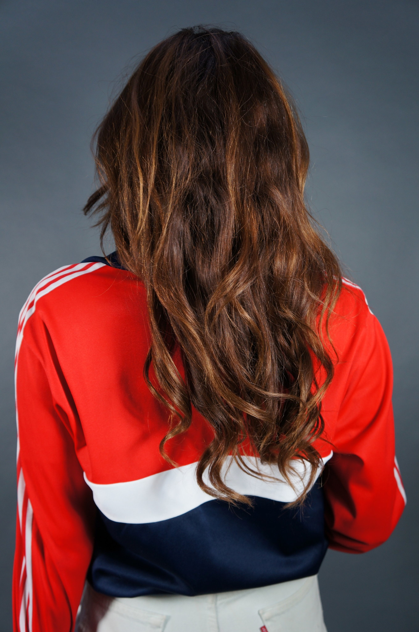 70er Adidas Trainingsjacke — Rot / Weiß / Blau