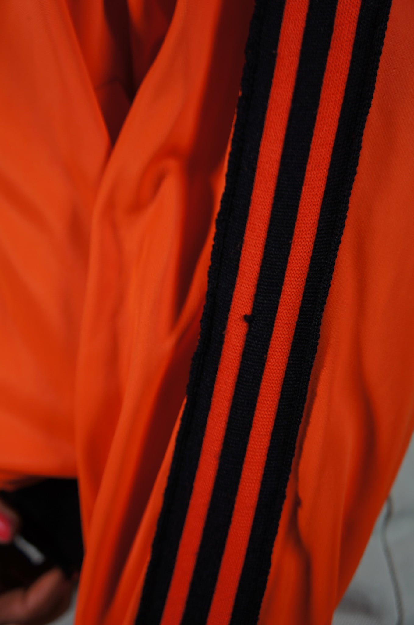 70er Adidas Trainingsjacke — Orange / Schwarz