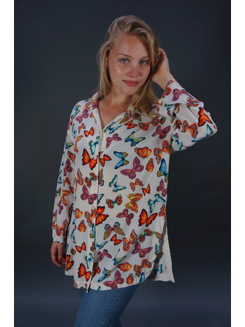 Escada Bluse mit Schmetterlingsmuster